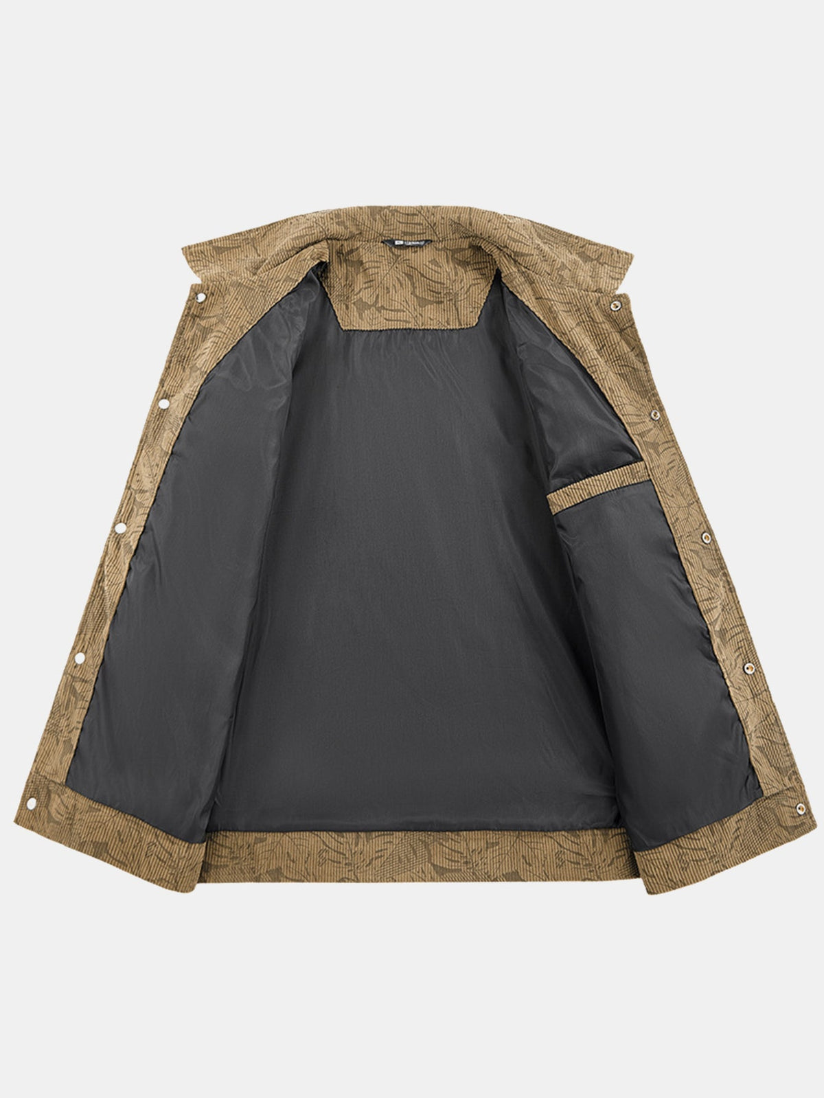 Chaqueta de pana con estampado de hojas