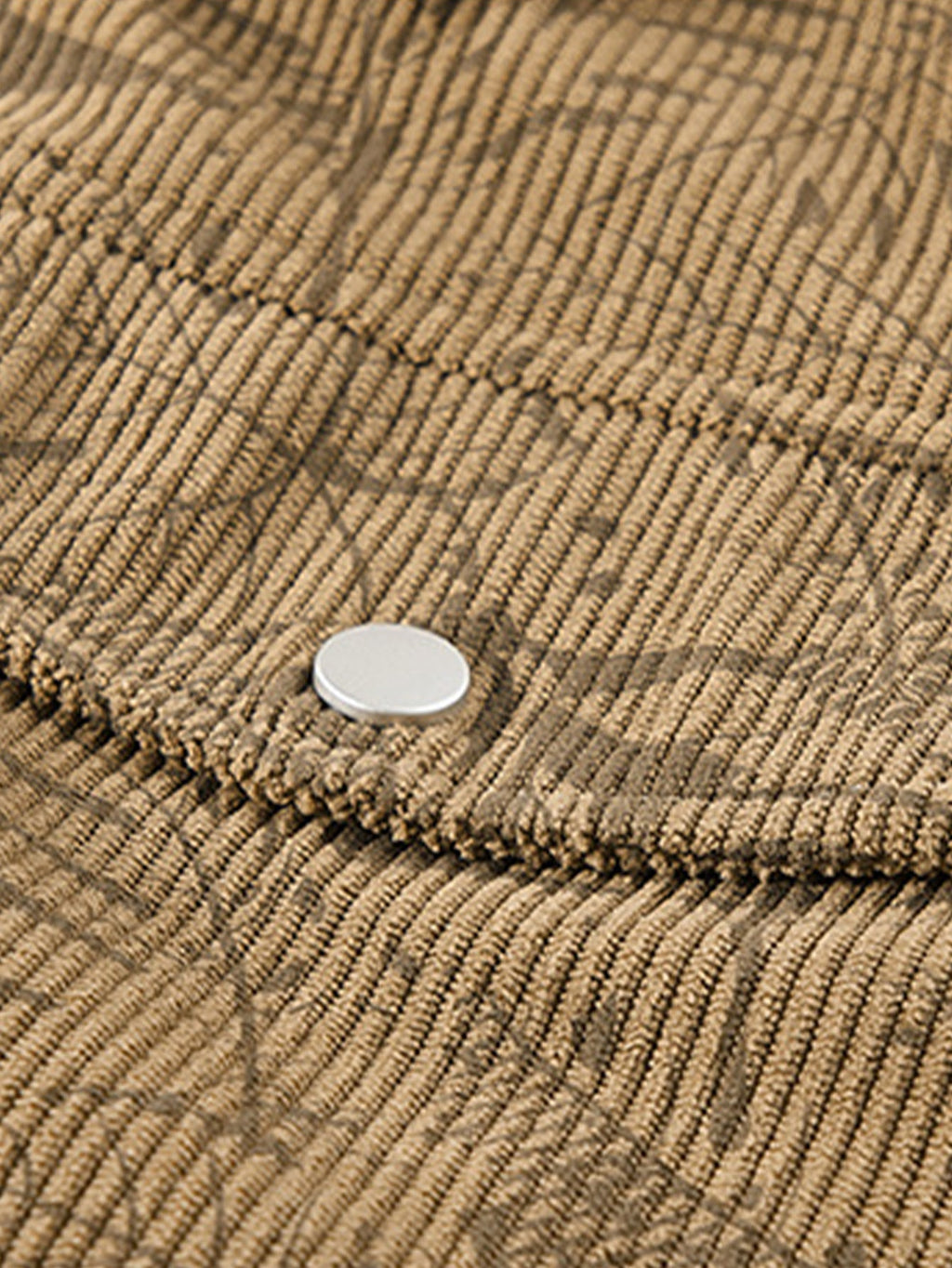 Chaqueta de pana con estampado de hojas