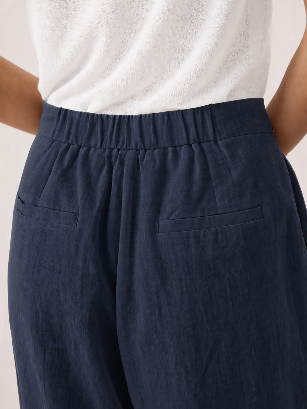 Pantalones 100% lino abotonados