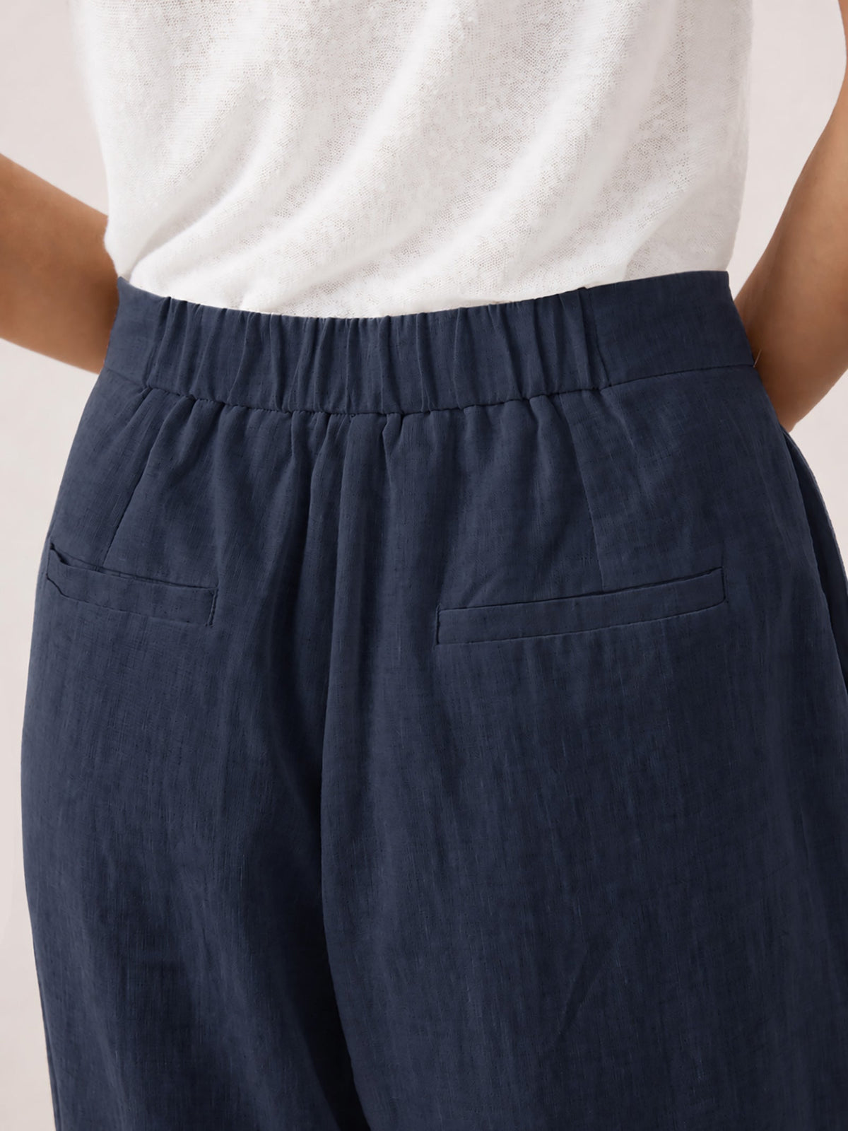 Pantalones 100% lino abotonados