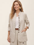 Chaqueta larga de lino ALIDA