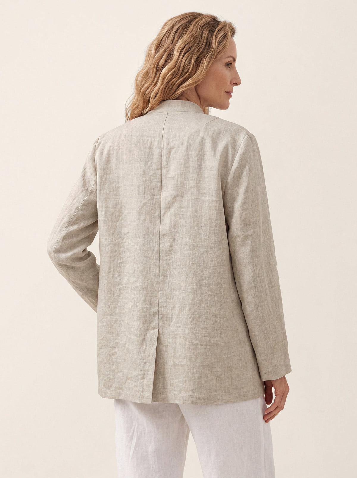 Chaqueta larga de lino ALIDA