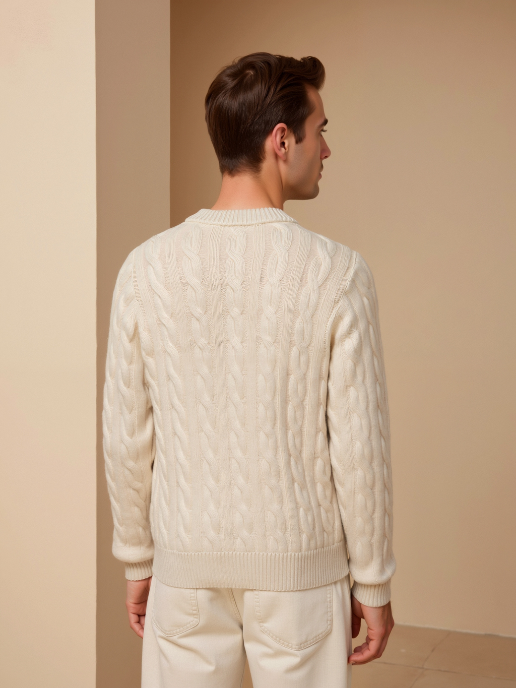 Jersey de cachemir en punto trenzado