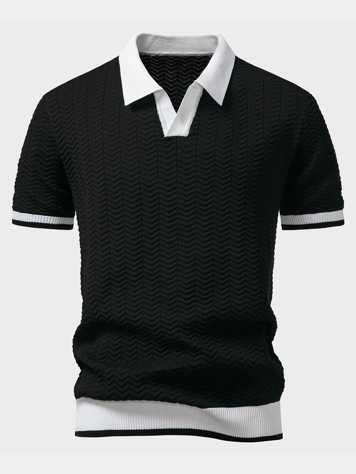 Polo de punto con cuello en V