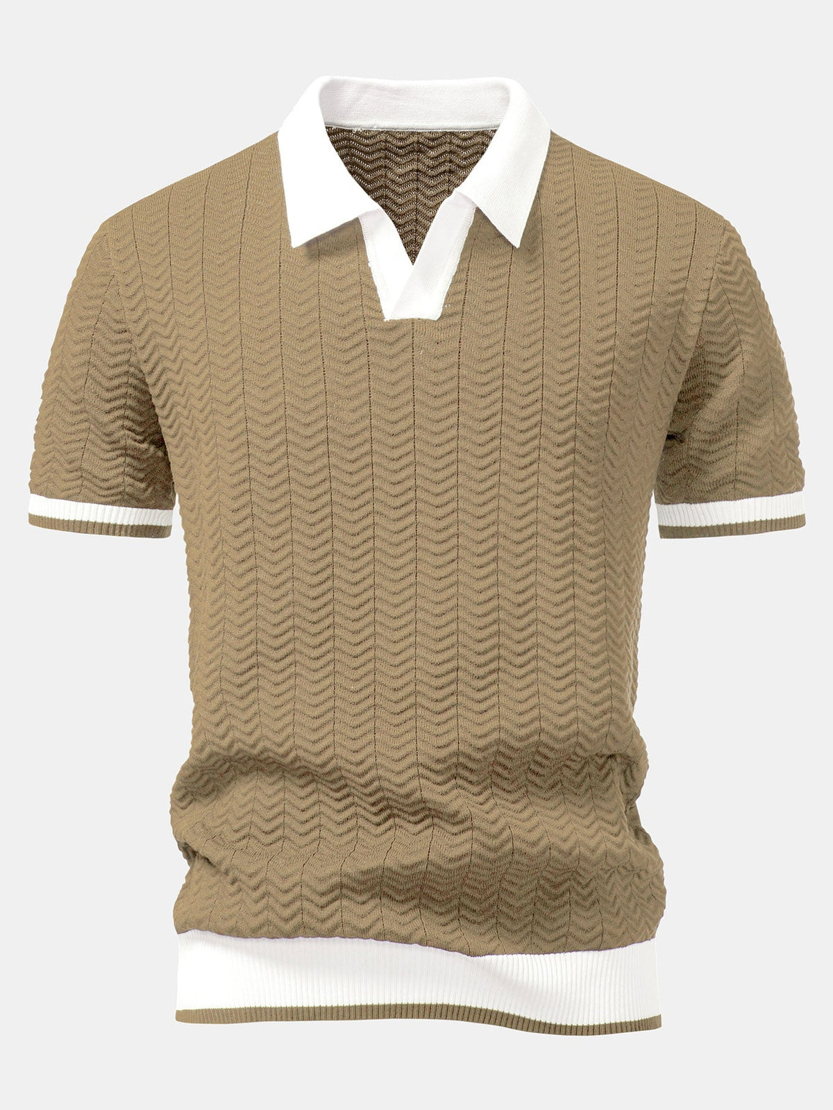 Polo de punto con cuello en V