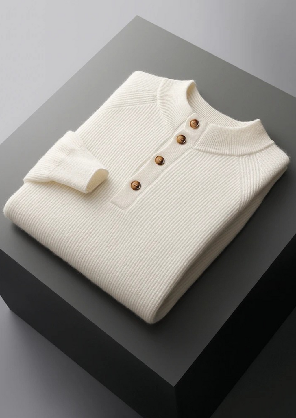 Jersey 100% cachemir con botones