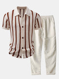 Camisa de punto abierto y Pantalones de lino