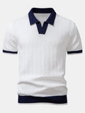 Polo de punto con cuello en V