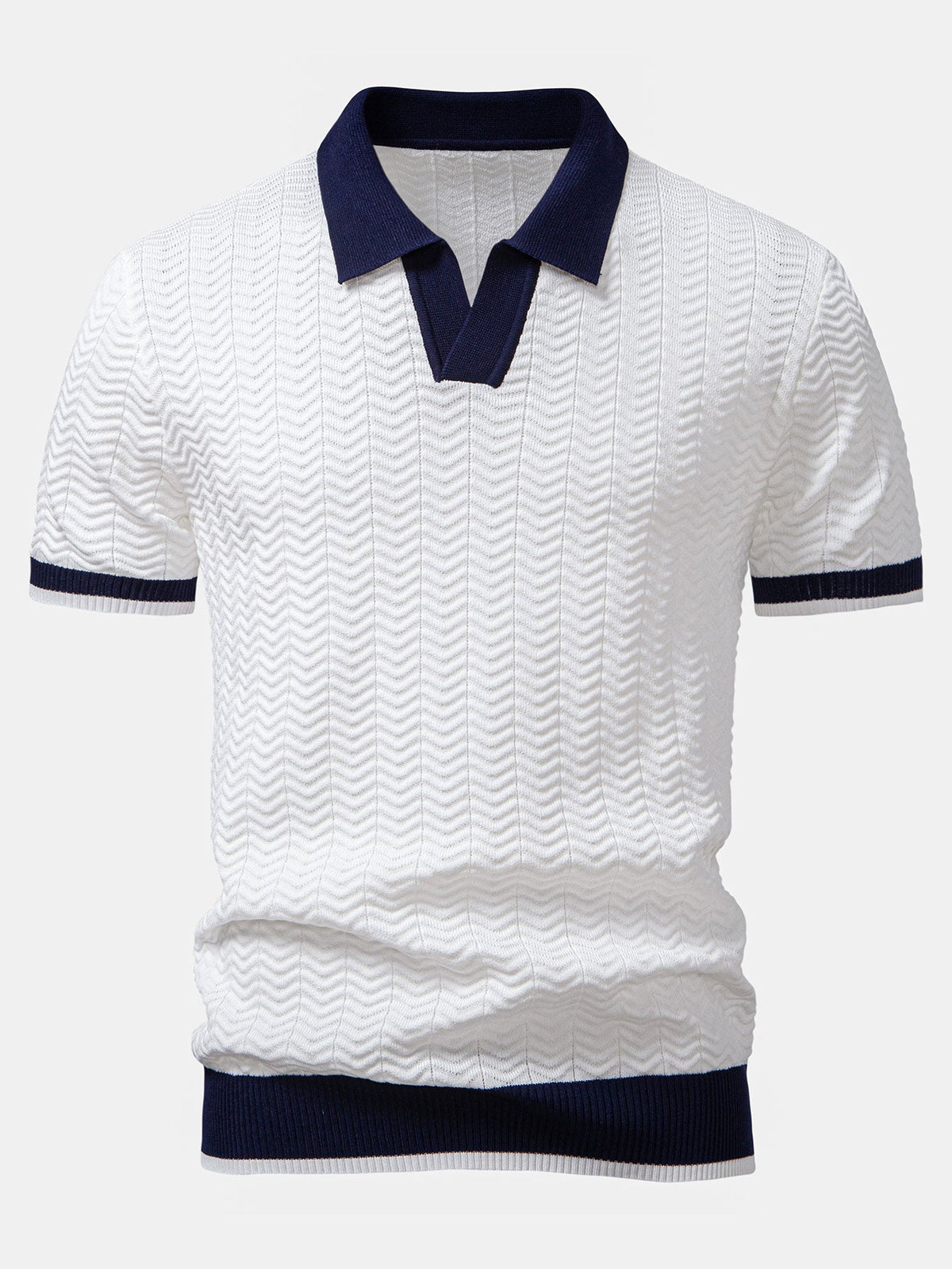 Polo de punto con cuello en V