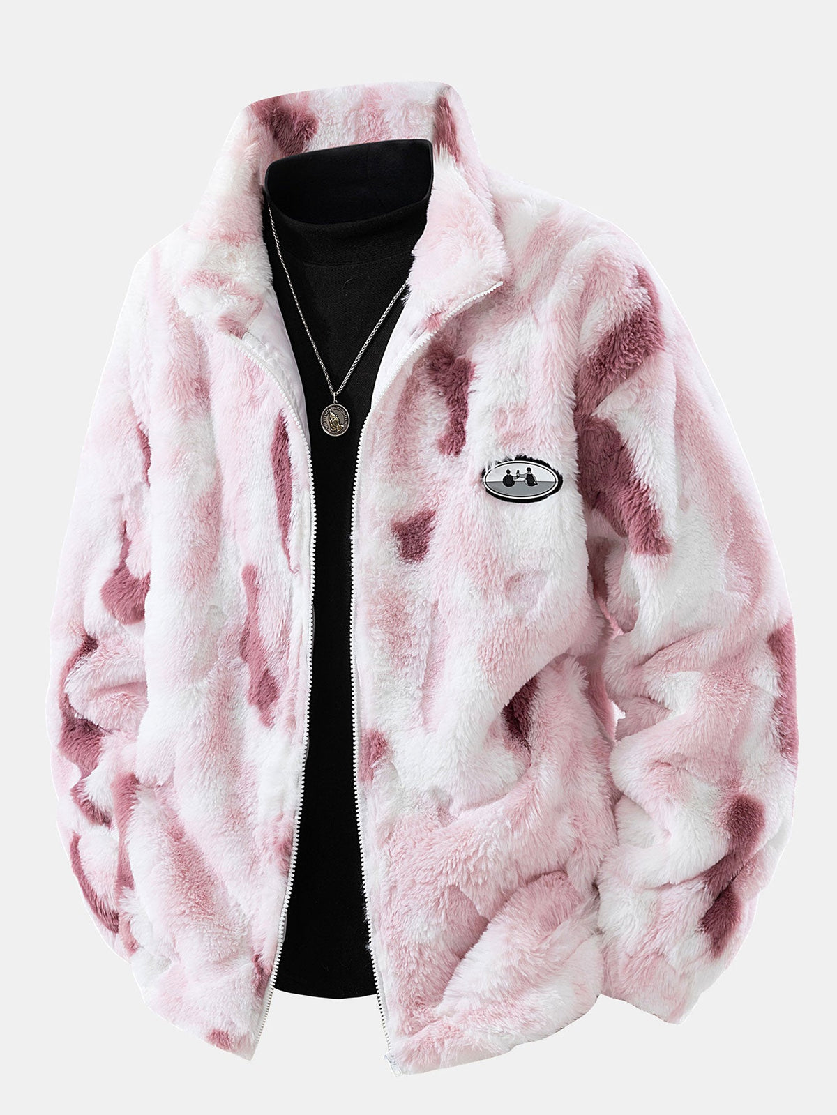 Chaqueta con cremallera de piel sintética