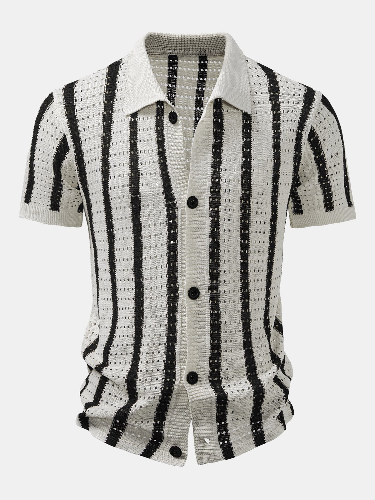 Camisa de punto abierto y Pantalones de lino