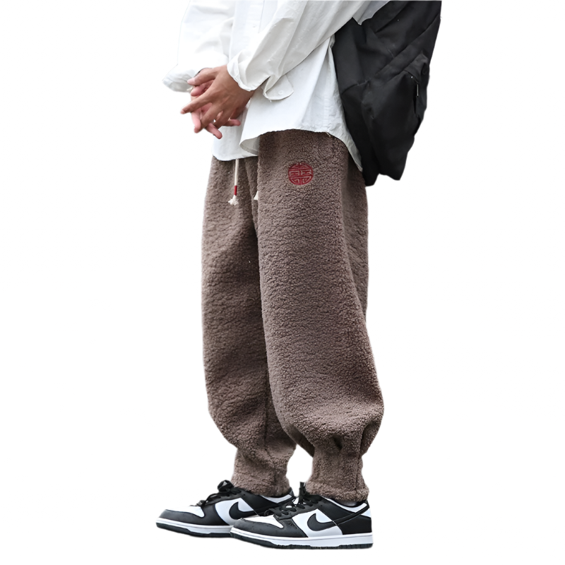Pantalones de felpa polar cálidos