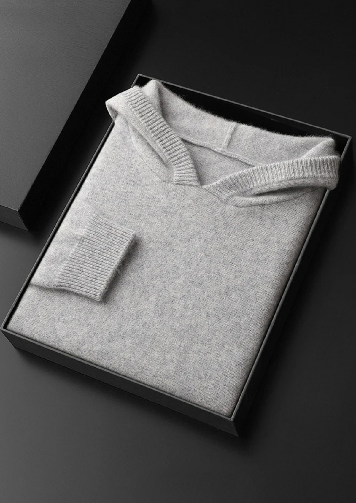 Sudadera 100% cachemir con capucha