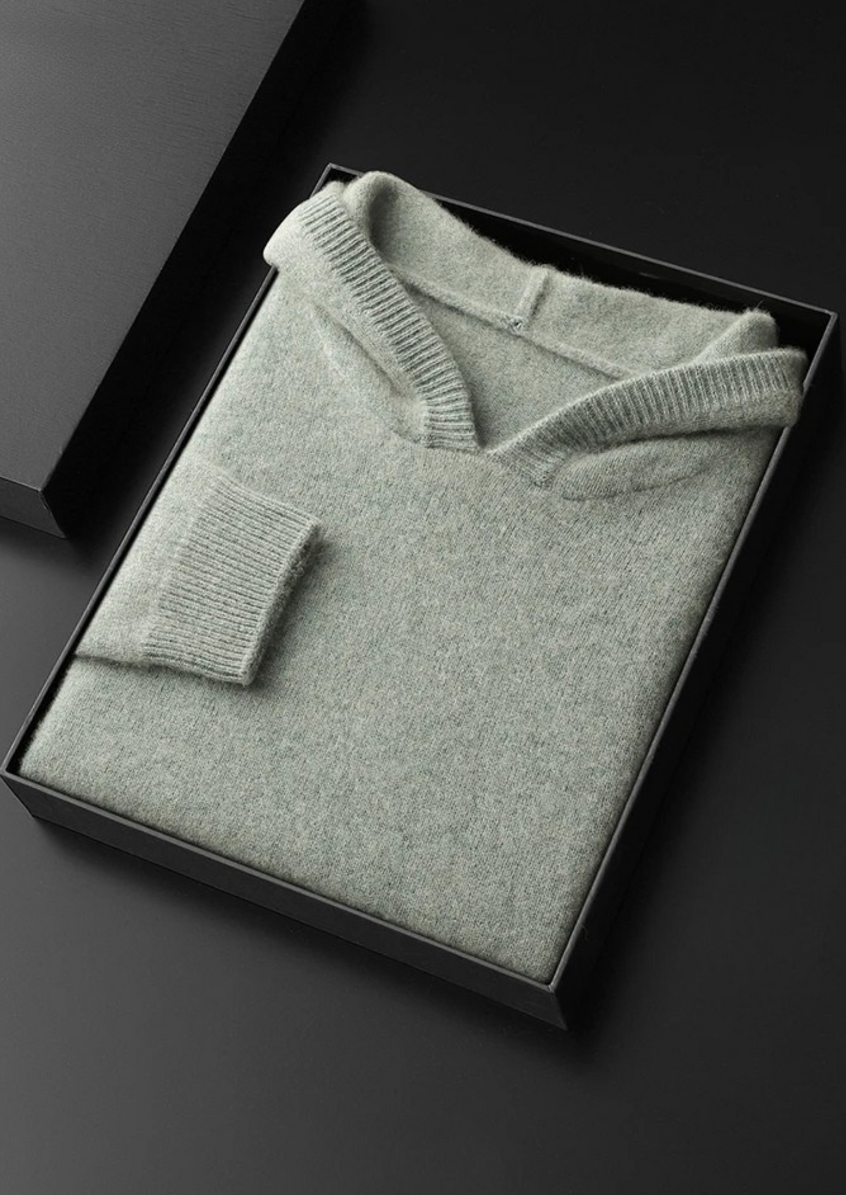 Sudadera 100% cachemir con capucha