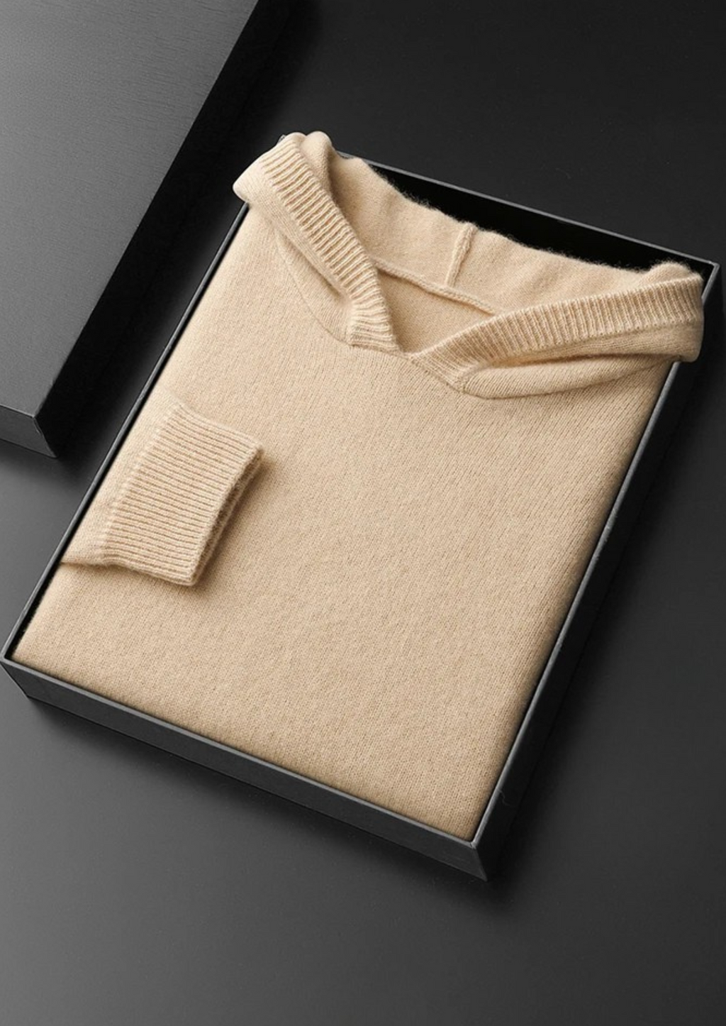 Sudadera 100% cachemir con capucha