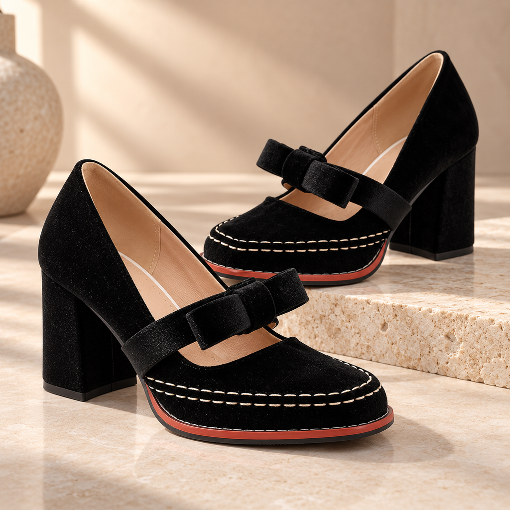 Tacones de terciopelo