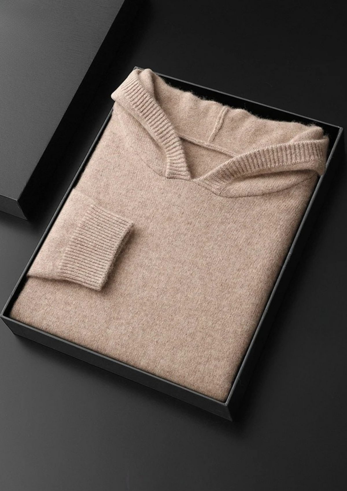 Sudadera 100% cachemir con capucha