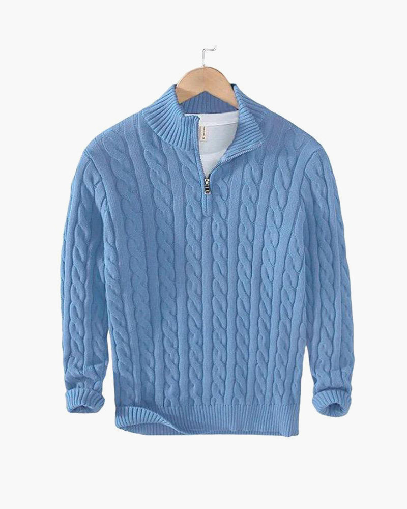 Jersey Trenzado Media Cremallera