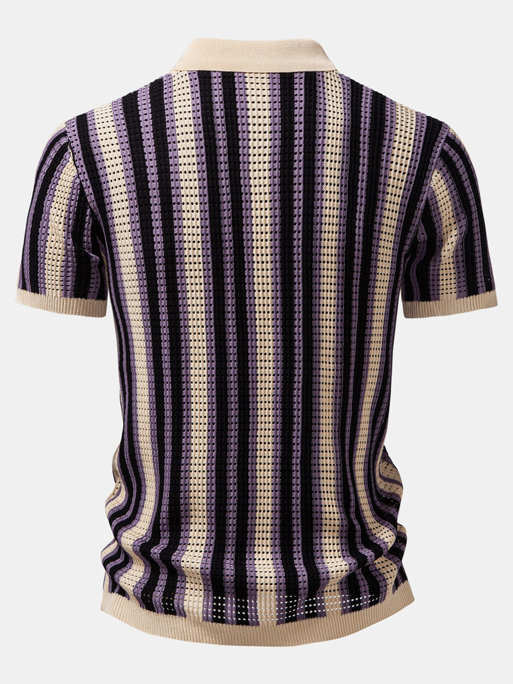 Häkelshirt mit gestreiften Ösen