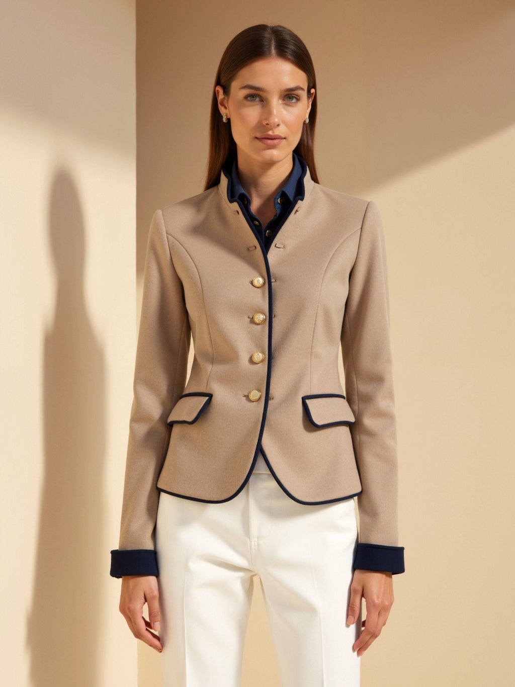 Chaqueta tipo abrigo Vintage con botones