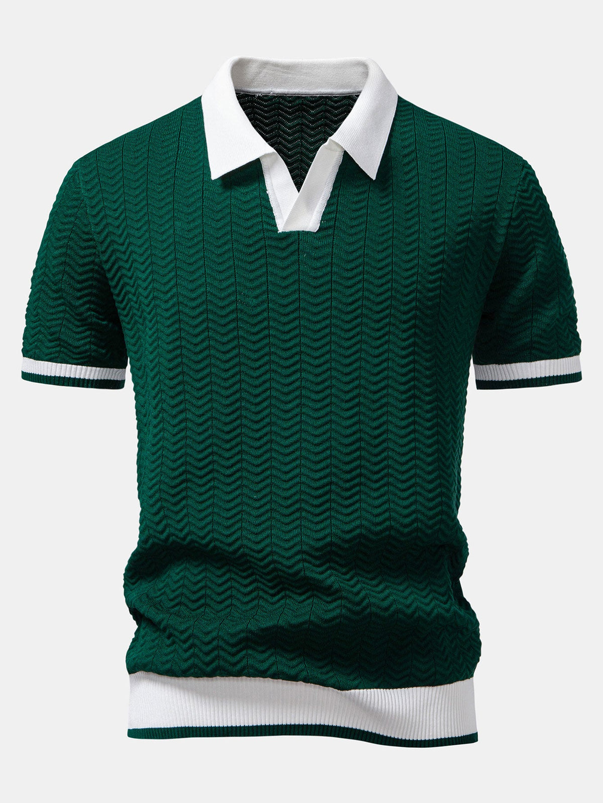 Polo de punto con cuello en V