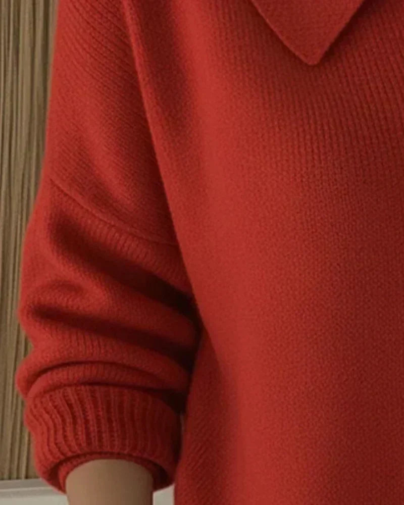 Jersey de Punto con Cuello Camisero