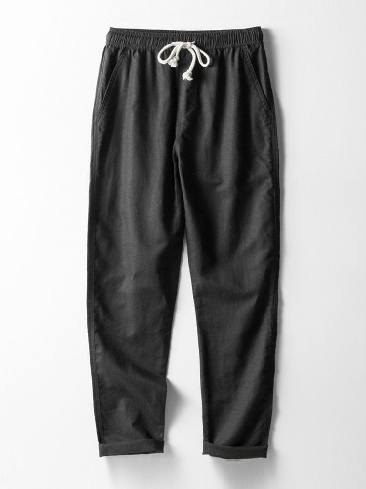 Camisa de punto abierto y Pantalones de lino
