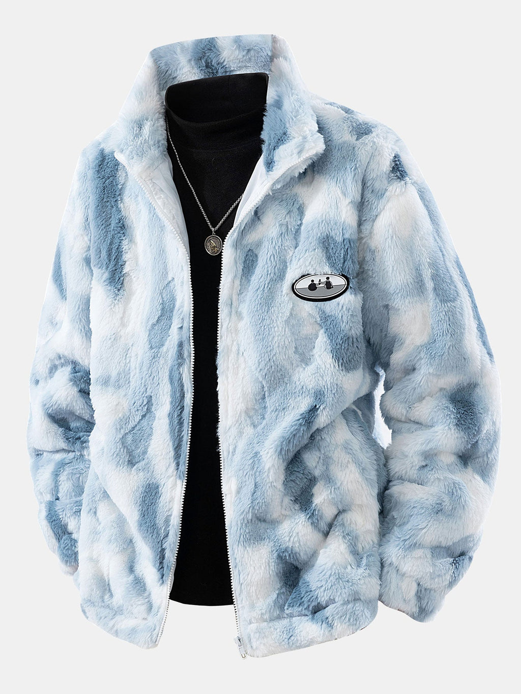 Chaqueta con cremallera de piel sintética