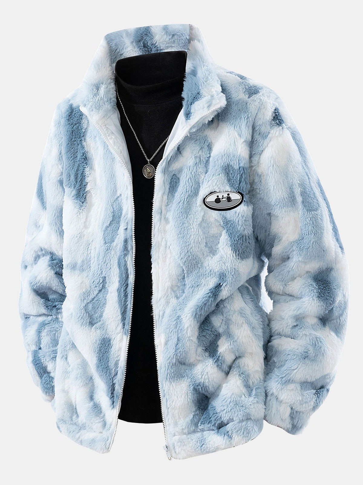 Chaqueta con cremallera de piel sintética