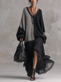 Vestido Largo Oversize de Punto