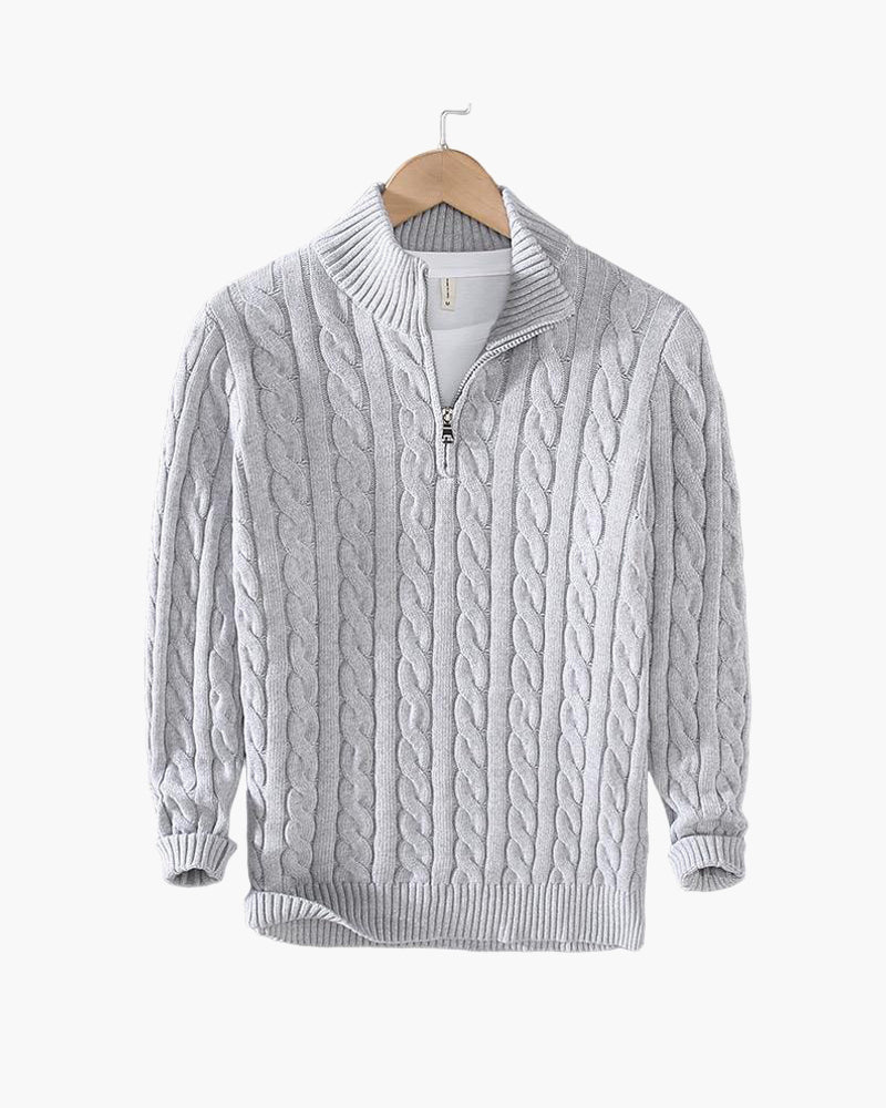 Jersey Trenzado Media Cremallera
