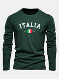 Long-sleeved T-shirt with Italy print
