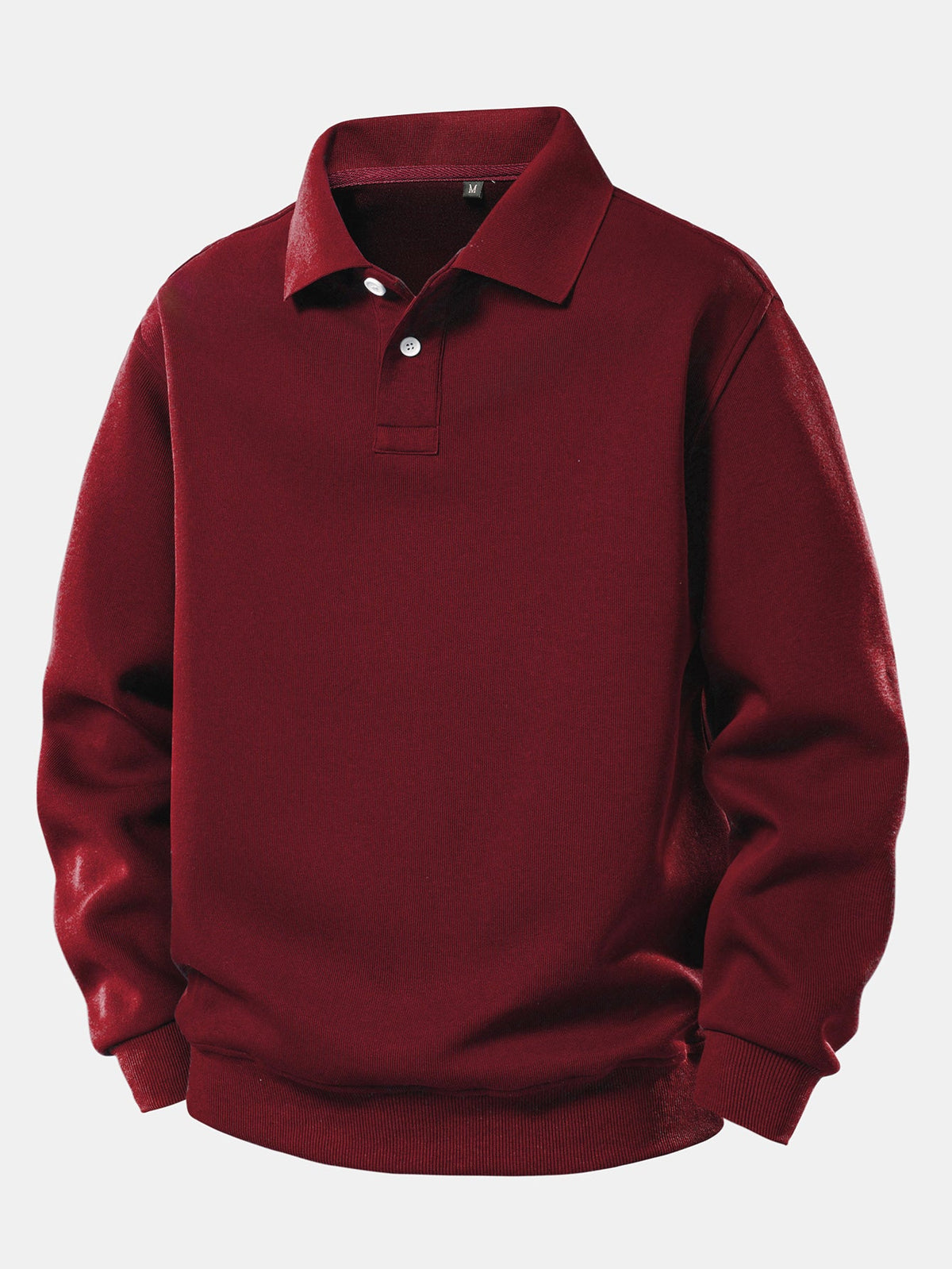 Sudadera con Cuello Polo Sólido