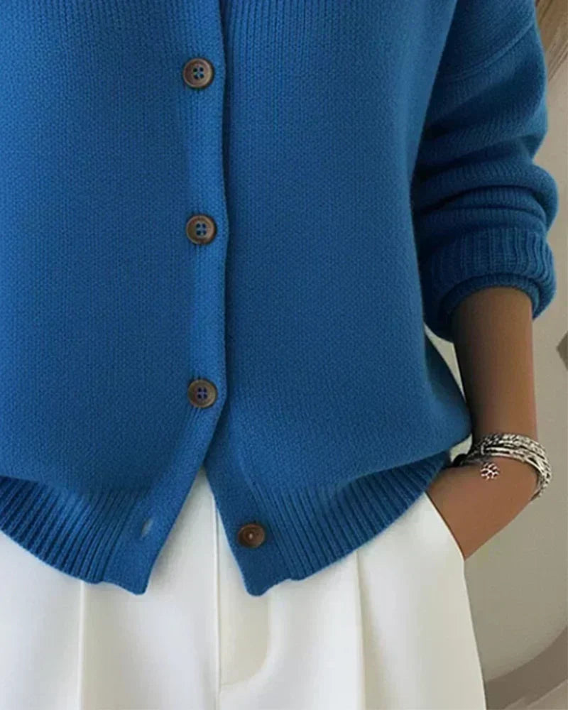 Jersey de Punto con Cuello Camisero