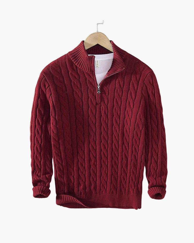 Jersey Trenzado Media Cremallera