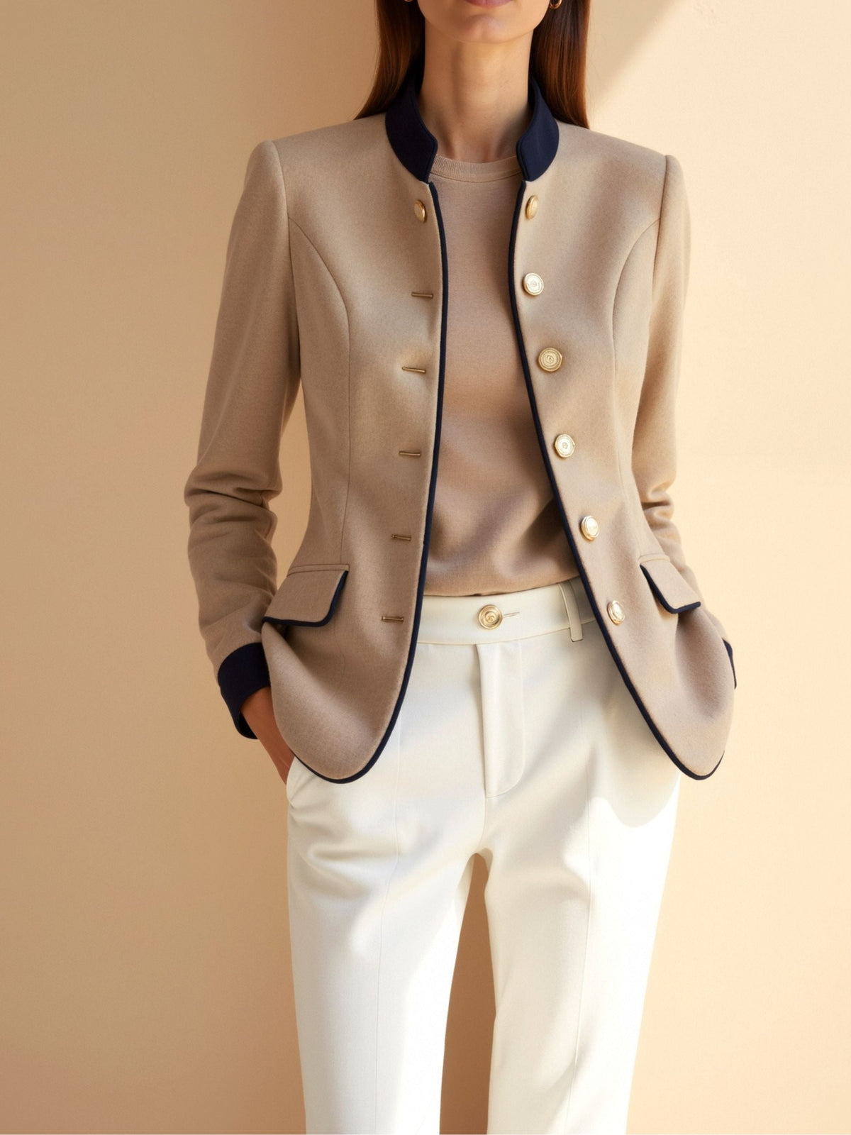 Chaqueta tipo abrigo Vintage con botones