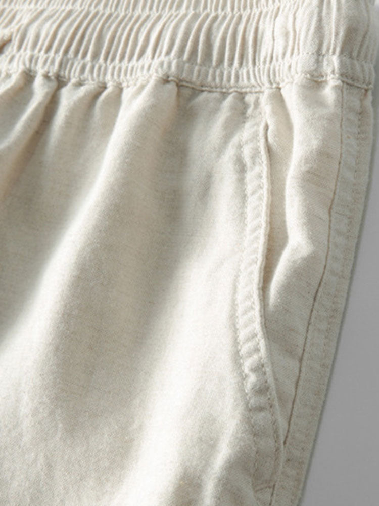 Camisa de punto abierto y Pantalones de lino