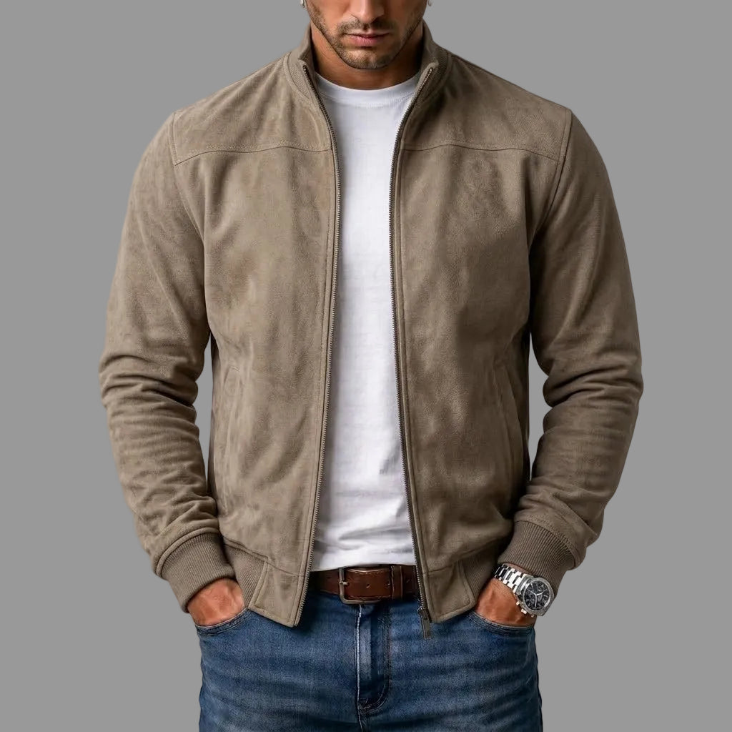 Chaqueta bomber de gamuza