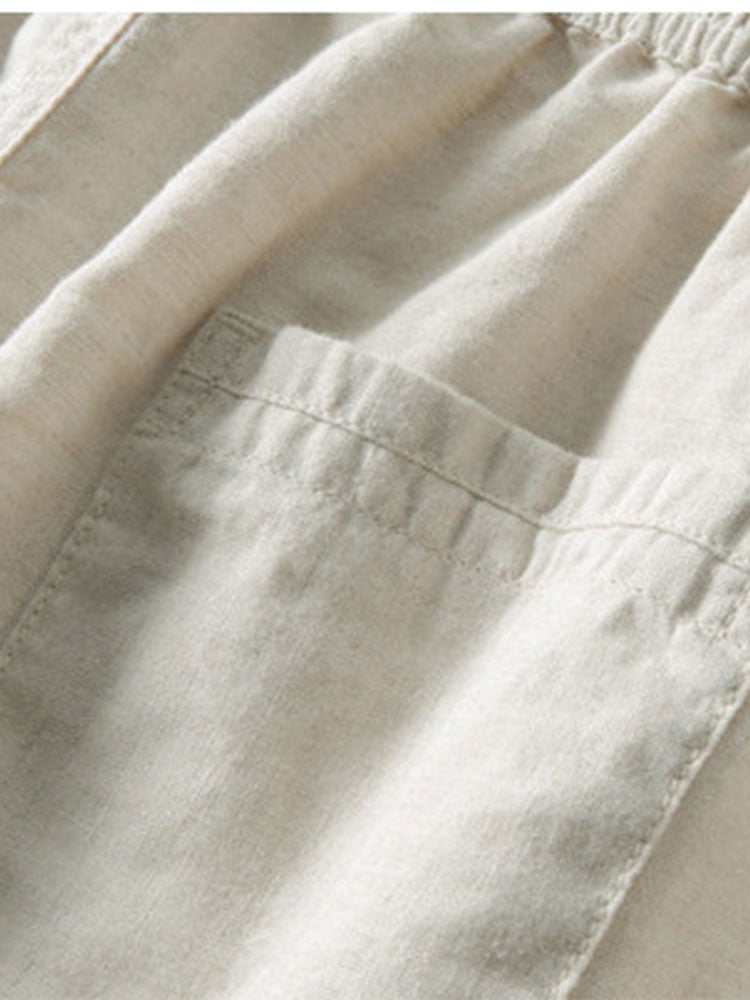 Camisa de punto abierto y Pantalones de lino