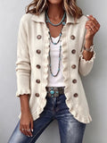 Ivory Knit Ruffle Jacket
