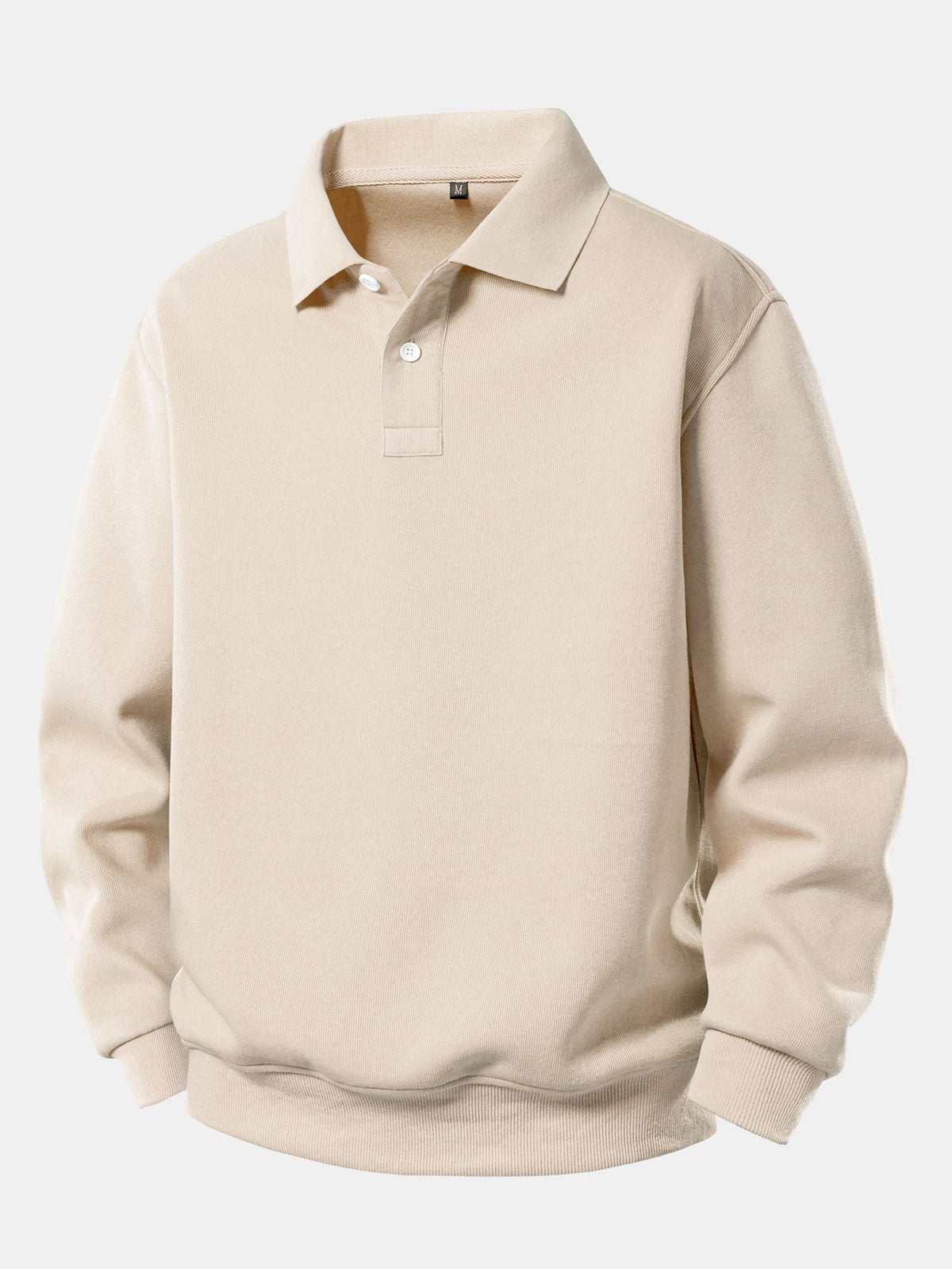 Sudadera con Cuello Polo Sólido