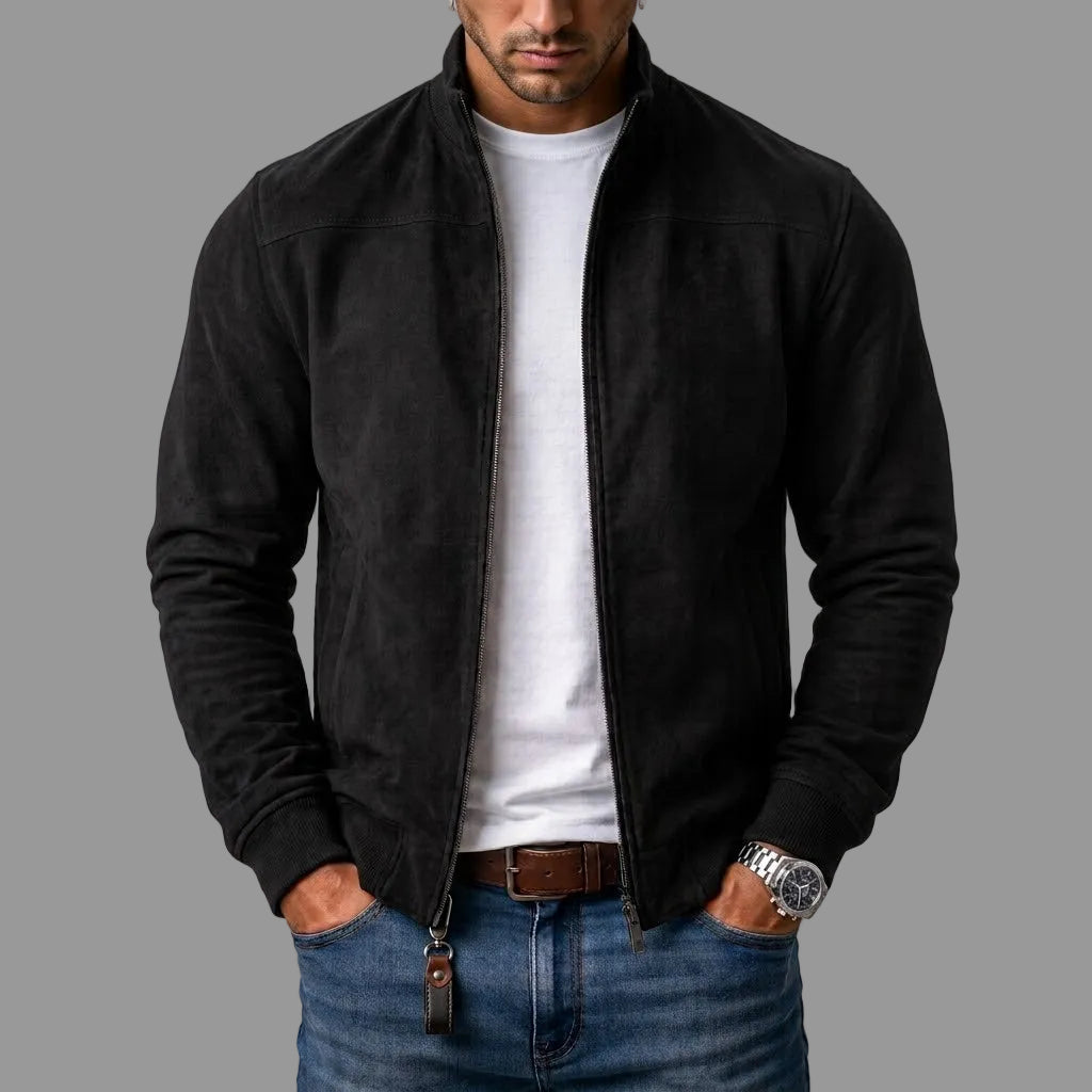 Chaqueta bomber de gamuza