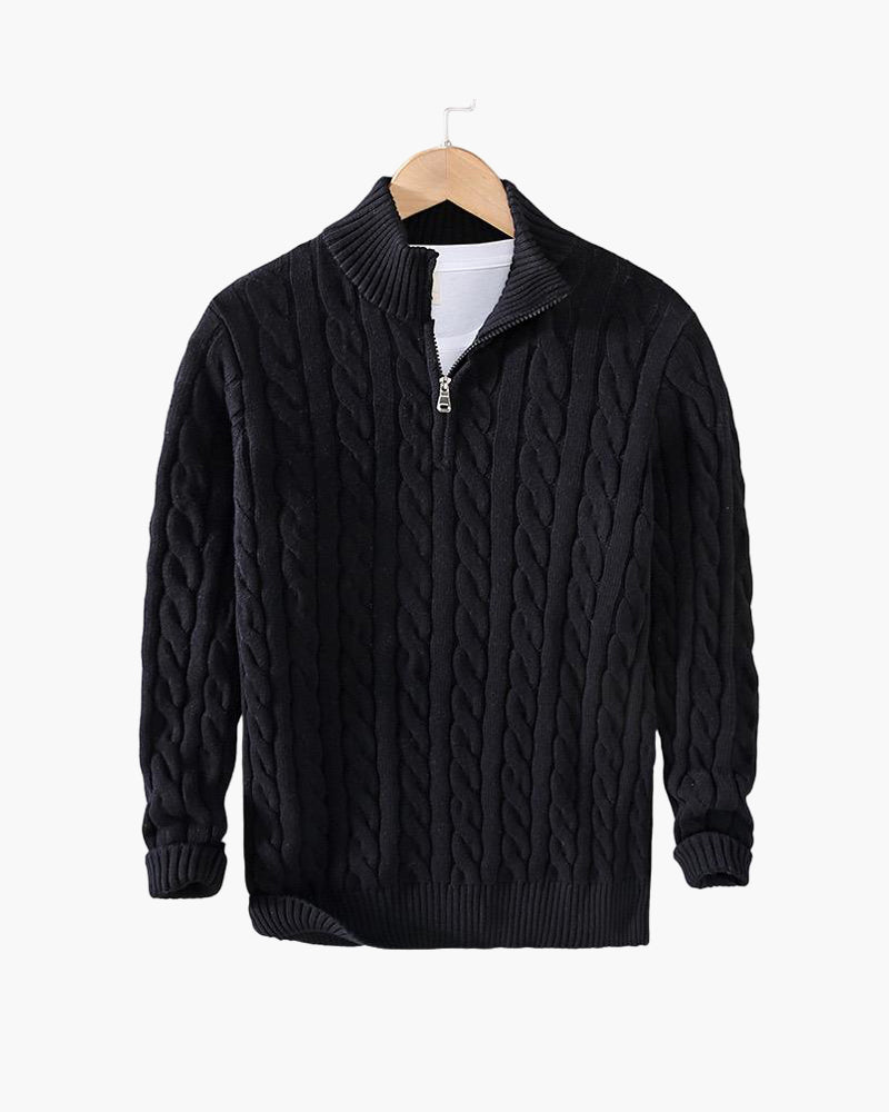 Jersey Trenzado Media Cremallera