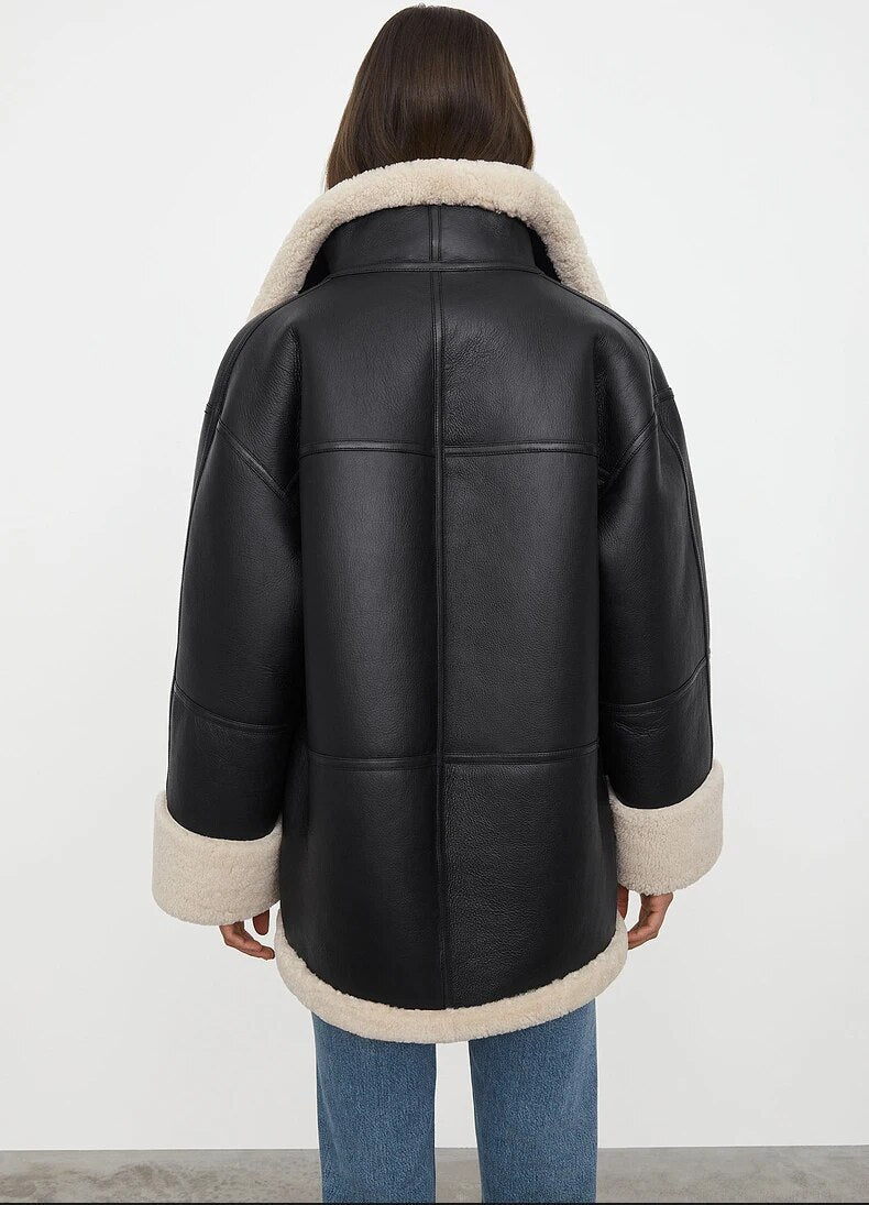 Chaqueta con cálido forro de pelo