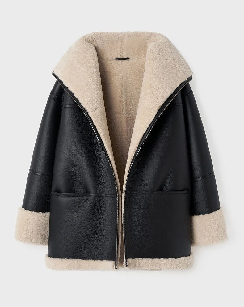 Chaqueta con cálido forro de pelo