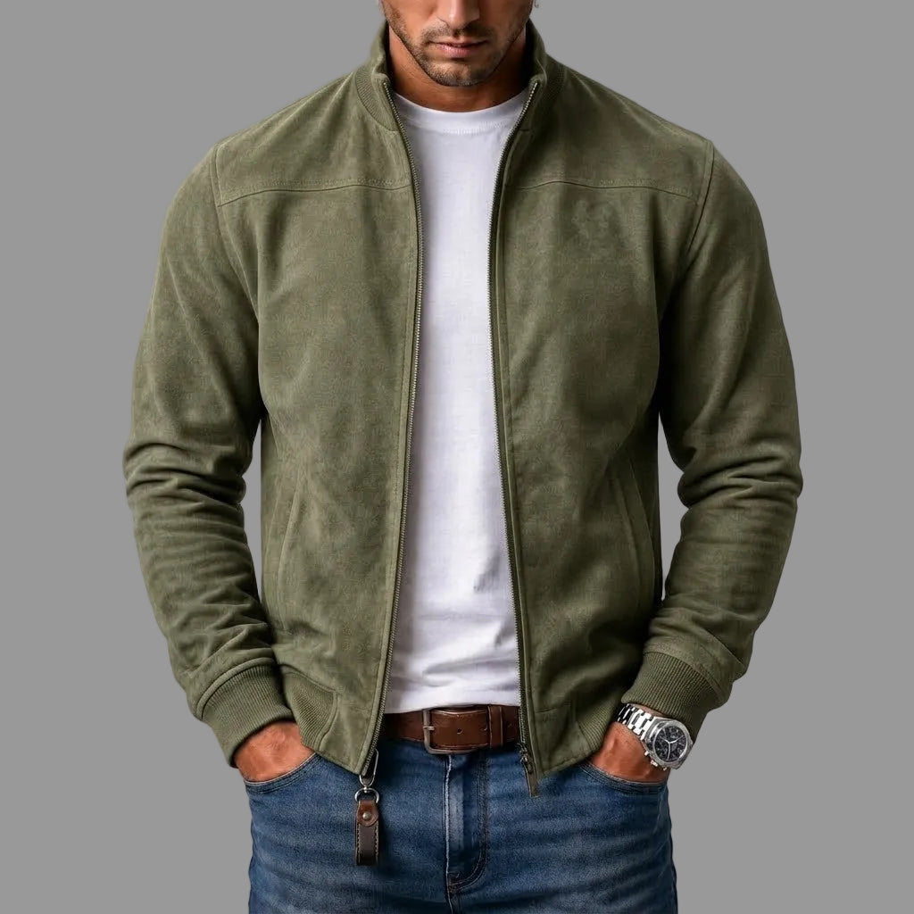 Chaqueta bomber de gamuza