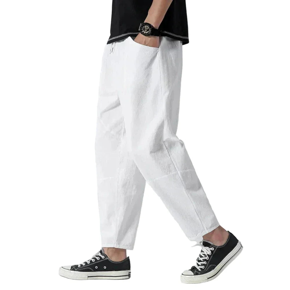 Pantalón cropped de lino Kyoto