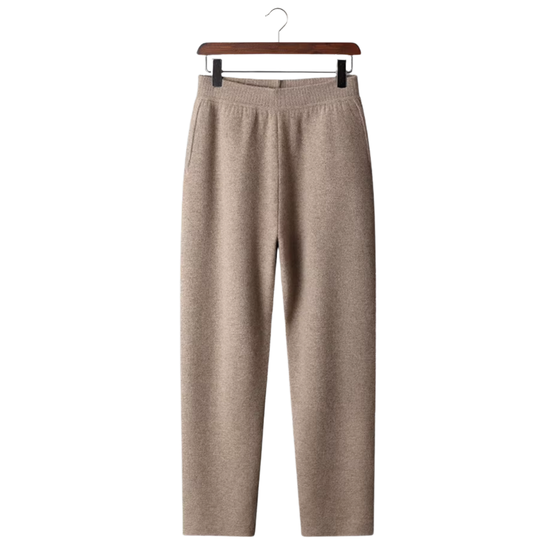 Pantalones rectos 100% cachemir