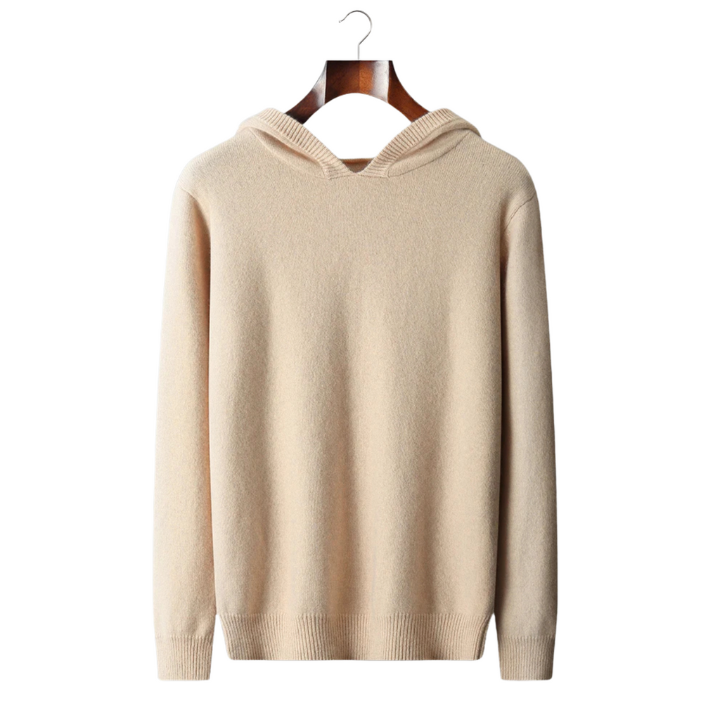 Sudadera 100% cachemir con capucha
