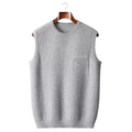 Chaleco 100% cachemir con cuello redondo